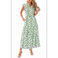 thumbnail image 3 of Vestido Midi Estampado con Escote en V, Mangas Plisadas y Volantes, Imagen 6 L, 3 of 7