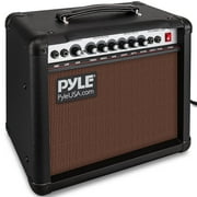 Pyle Portable Electric Guitar Amplifier, 30 Watt Power, 8 Inch High-Definition Speaker, Black/Brown
