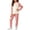c01Pink, variant on Hduncf Girls 2 Piece Thermal Sets ColorBlock Long Sleeve Shirt Elastic High Waist Pants Kids Fall Casual Cute Athletic Outfits Pink 3-4 Years