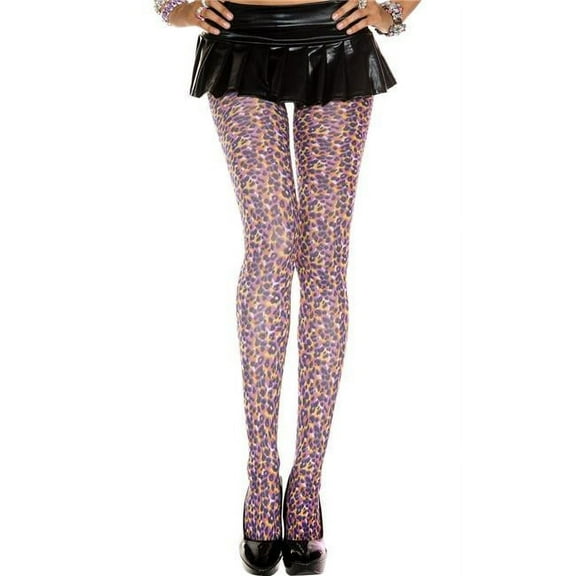 Music Legs Women's Women's Multicolor leopard print pantyhose