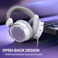 thumbnail image 2 of FIFINE HD18 Gaming Headset with Microphone for PC Computer, PS5, Xbox, Wired Open-back Headphones with 3.5mm Connect, White, 2 of 9