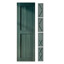 Homacer 5-in-1 Design 28'' W x 84'' H x 1-3/8'' D Solid Wood Barn Door, Finished and Unassembled, with Pre-drilled Holes for Easy Assemble and Pre-routed Groove, Interior Only (Royal Pine)