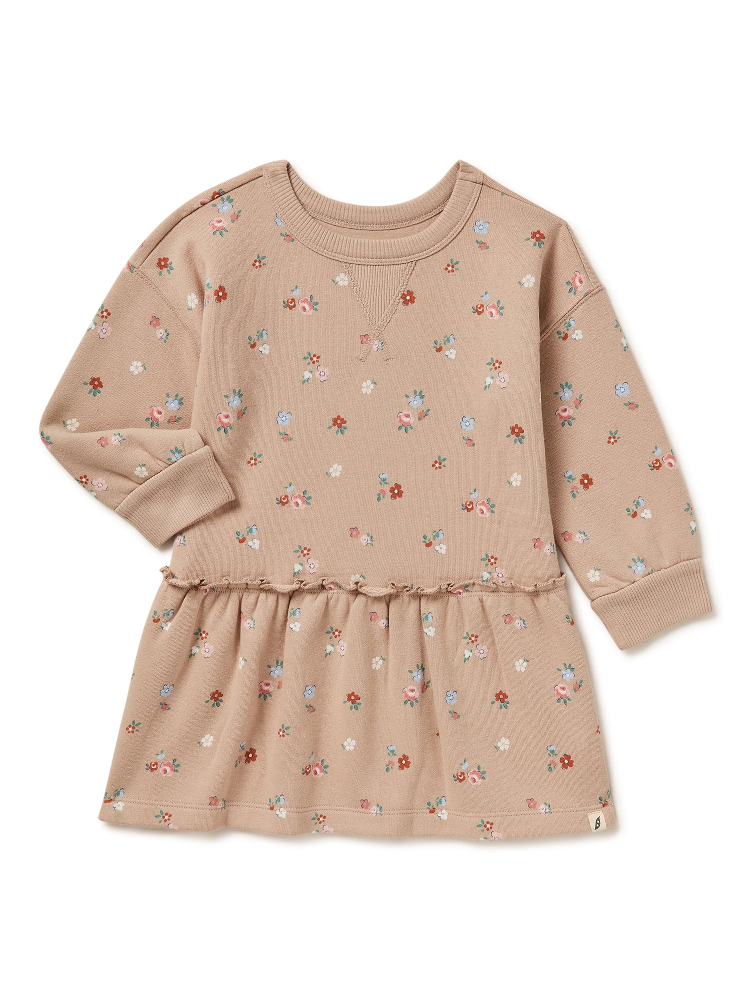 easy-peasy Baby and Toddler Girls' Print Sweatshirt Dress, Sizes 12 Months-5T