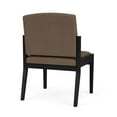 thumbnail image 3 of Amherst Steel Reception Waiting Armless Guest Chair / Black Steel / Brown, 3 of 3