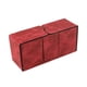 thumbnail image 4 of Caja de cuero sintético para 200 cartas, duradera, con compartimento organizador de gran capacidad. Rojo, 4 of 9