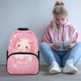 thumbnail image 2 of Pzuqiu Pink Sparkle Axolotl 17-Inch Kids Backpack for Ages 6-18 K-12 Students Breathable Schoolbags Large Capacity Elementary School Backpacks for Back to School Daily Travel, 2 of 7