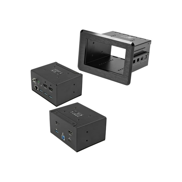 StarTech.com Conference Room Docking Station, Universal Laptop Dock, 4K HDMI, 60W Power Delivery, USB Hub, GbE, Audio, In-Table Connectivity Box For Huddle/Boardroom Collaboration Space - For Teams & Zoom Calls - Docking station - USB-C / USB 3.0 - HDMI - 1GbE - TAA Compliant