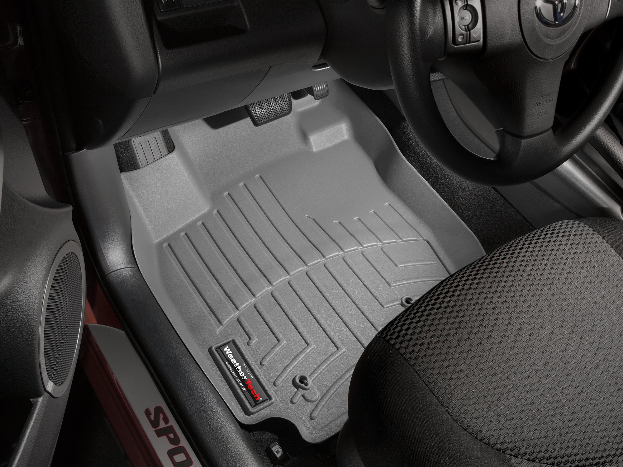 WeatherTech Custom Fit FloorLiners compatible with 2006-2012 Toyota RAV4 - 1st Row (Driver & Passenger), Grey