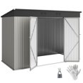 thumbnail image 1 of Outsunny 9' x 4' Galvanized Steel Storage Shed with Lockable Doors, Vents, 1 of 10