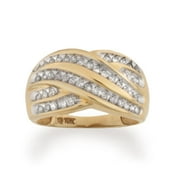 1/2 Ctw Triple Row Band, Size 6-10kt