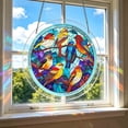 thumbnail image 4 of Acrylic Jigsaw Puzzle Suncatcher-Galactic Colorful Birds, Stained Glass Window Hanging, Home Decor Creative Mom Gifts, Birthday Gifts for Women,Wife, Sisters, Aunt, Besties 7.4in, 4 of 4