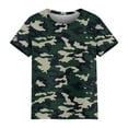 thumbnail image 5 of Qcmgmg Women Summer Tops Short Sleeve Crew Neck Camo Shirts Casual 2024 T Shirts Tees Blouses Dark Green XL, 5 of 5