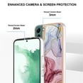 thumbnail image 5 of Designed for Samsung Galaxy S23 Marble Case, Ultra Thin Girls Women Plating Marble Designed Flexible Soft TPU IMD Marble Protective Case Cover for Samsung Galaxy S23 - Rose, 5 of 8