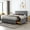 Light Gray, variant on Harper & Bright Designs Queen Size Upholstered Platform Bed with Storage Drawers, Linen Queen Wooden Bed Frame for Bedroom, Beige