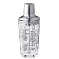 thumbnail image 1 of Glass cocktail shaker with cocktail recipe, clear glass shaker with filter, 1 of 5