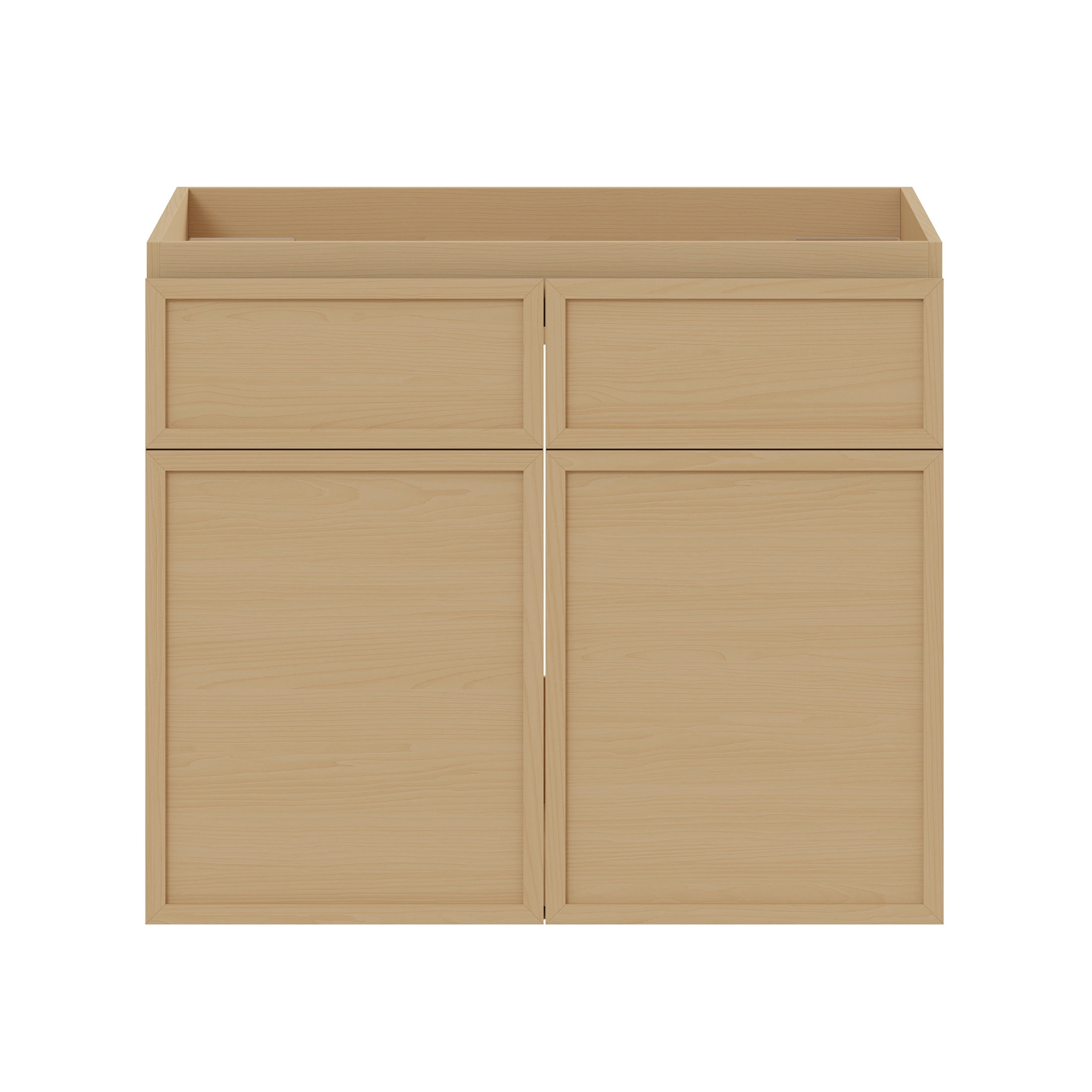 St. Tropez 24" Wall-Mounted Bathroom Vanity Cabinet without Top in Natural Oak