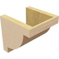 thumbnail image 5 of 7"W x 7"D x 7"H Wide Alpine Rough Cedar Woodgrain TimberThane Corbel, Primed Tan, 5 of 6
