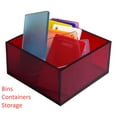 thumbnail image 2 of T'z Tagz New 3x3x2 Dark Red Acrylic Display Riser Box Cube Pedestal Stand, 2 of 5