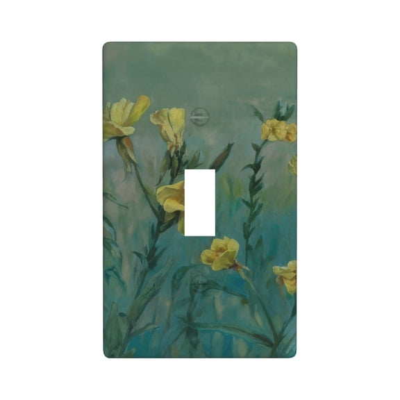 Buttercup Flower Field Light Switch Cover Plates Single Toggle Wall Plate, Decorative 1-Gang Christmas Decor Lightswitch Cover