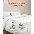 thumbnail image 2 of VEVOR Comforter Duvet Insert, 102 x 90 in, King Size Down Alternative Comforter, Quilted All Season Duvet with 4 Tabs, Soft & Machine Washable, Box Stitched Bedding for Home Hotel, Women/Men, White, 2 of 9