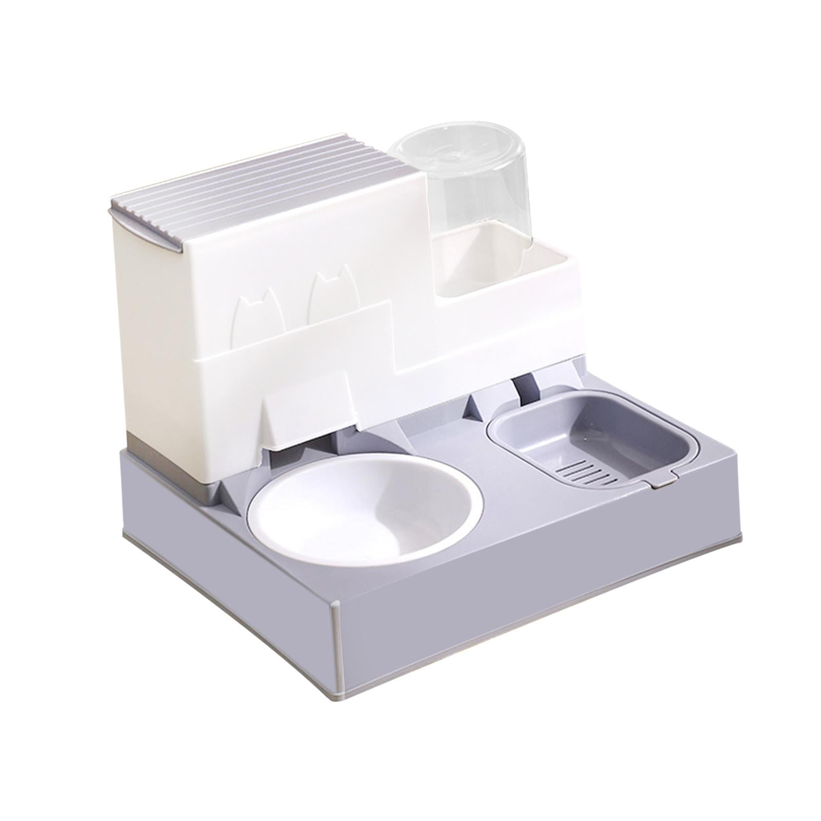 oshhnii 2 in 1 Automatic Cat Feeder Pet Feeder Cat Water Dispenser and Food Bowl Set for Gray