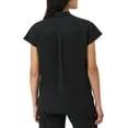 thumbnail image 2 of Hanes Women's Top with Mandarin Collar, Moisture-Wicking Stretch Scrub Shirt, New Ebony, S, 2 of 6