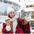 thumbnail image 6 of Compatible with iPhone 15 Plus Case Cute Cartoon Dog Plush Fluffy Case Girls 3D Kawaii Design Soft TPU Shockproof Cover Fuzzy Furry Winter Rabbit Hair Warm Case for Women Girls Girly Gray, 6 of 14