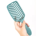 thumbnail image 4 of Cepillo de pelo curvo Colco para peinar Reducir el encrespamiento masajear cabelludo flexible suave, 4 of 8