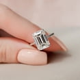 thumbnail image 6 of SOLITAIRE JEWELS 5.00CT Emerald Cut Hidden Halo Moissanite Diamond Engagement Ring Solid 18K White Gold, 6 of 6