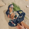 thumbnail image 1 of WILLBEST Sandalias De Verano Para Mujer Con Estampado De Leopardo Y Diamantes De Imitación, Informales, Con Punta Abierta, Planas, Suaves Y Transpirables, 1 of 6