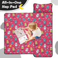 thumbnail image 4 of Robot and Rockets Red Pattern Teens Toddler Nap Mat with Pillow, Sleeping Mat Bag for Preschool Daycare 59"x22", 4 of 6