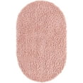 thumbnail image 6 of Unique Loom Davos Shag Collection Area Rug - Solid (5' 3" x 8' Oval Dusty Rose), 6 of 7