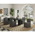 thumbnail image 2 of Manhattan Comfort Anna 19.69" Square Faux Leather Dining Chair in Pewter, 2 of 11