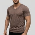 thumbnail image 2 of LRGSHF Short Sleeve for Men Summer Basic Tee Shirt V Neck Breathable Shirts Running Athletic Workout Shirt Soft Casual Tops, 2 of 5