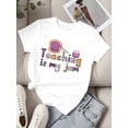 thumbnail image 3 of 【New Arrival】Teaching Is My Jam Cute Toast Jam Jar Cartoon Graphic T-Shirt, Unisex Cotton Crew Neck Funny Teacher Casual Tee, Back To School Educator Gift, 3 of 10