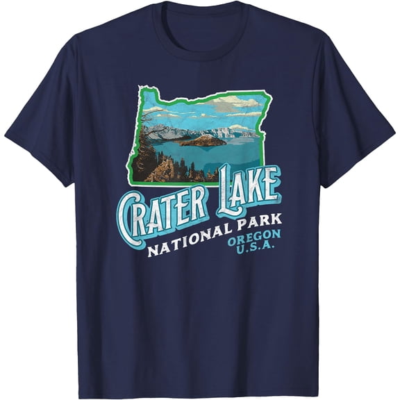 Crater Lake National Park Vintage Oregon Retro Unisex T-Shirt for Men Women Kids Toddler