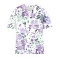 thumbnail image 4 of Tops Cortos para Mujeres Casual de Moda Impreso Cuello Redondo, Camiseta de Manga Corta para el Uso Diario, Fiesta Y Cómodo, 4 of 4