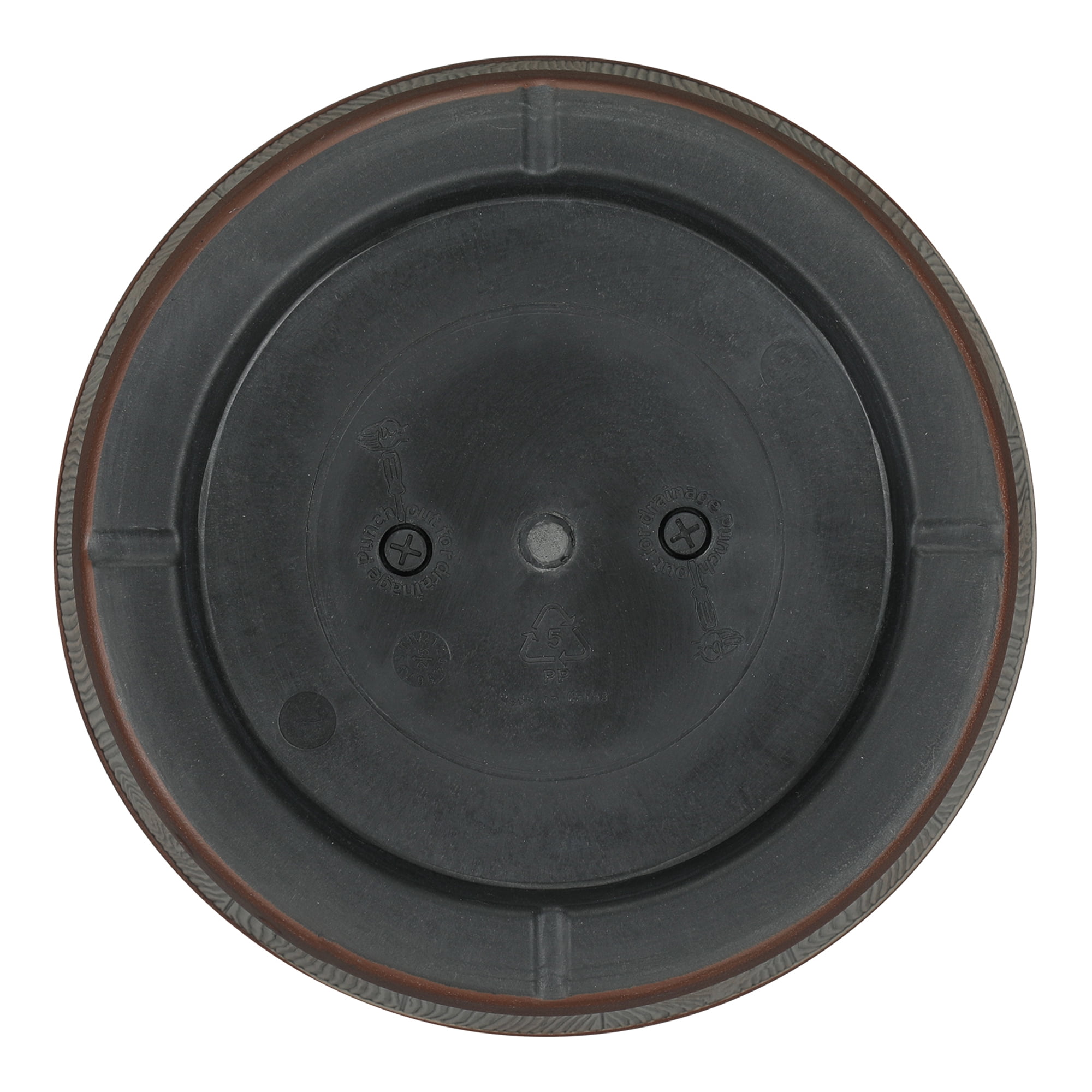 Better Homes & Gardens Whiskey Barrel Round Recycled Resin Planter, Light Brown, 12.9 in x 12.9 in x 10 in