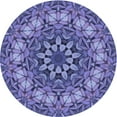 thumbnail image 1 of Ahgly Company Machine Washable Indoor Round Transitional Deep Periwinkle Purple Area Rugs, 3' Round, 1 of 7