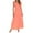 Orange, variant on Honeeladyy Womens Summer V Neck Tie Strap Maxi Dress Solid Color Sleeveless Long Dress Spaghetti Strap Flowy Dresses Yellow XXXXXL