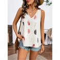 thumbnail image 4 of Women Summer Tank Tops Tanks V Neck Sleeveless T Shirts White XL, 4 of 9
