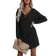 thumbnail image 1 of Vestido Corto De Punto, Elástico, Suelto, Cómodo, Sexy, Transpirable, De Poliéster, De Manga Larga, Para Ir De Compras, 1 of 6