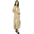 thumbnail image 4 of Bimba Women Floral Rayon Kaftan Maxi Long Caftan Gown Beach Coverup, 4 of 7