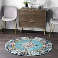 thumbnail image 4 of nuLOOM Vintage Medallion Veronica Aqua 5' 3" x 7' 7" Area Rug, 4 of 5