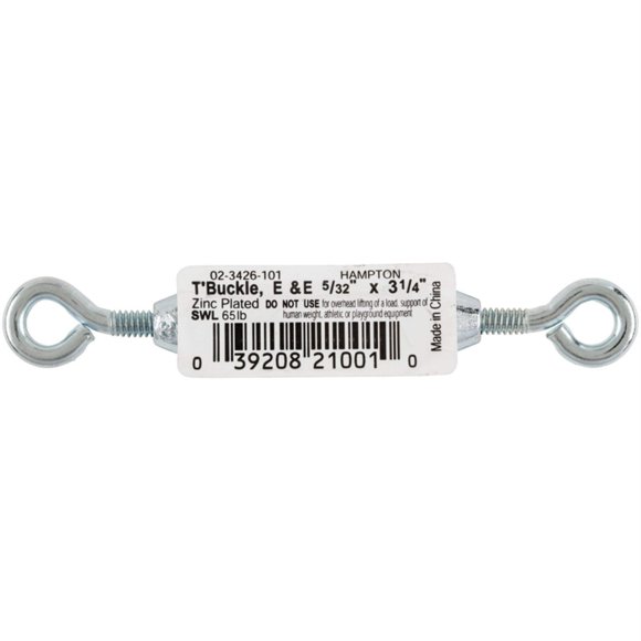 Turnbuckle Hampton L3-8 x 4,4 cm, acero galvanizado, 30 kg de carga
