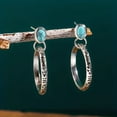 thumbnail image 6 of Hotpom Dangle Earrings Faux Turquoise Elegant Jewelry Bohemian Style Design Women Daily Vacation Casula Giving Gifts Fashion Earrings Accessories, 6 of 6