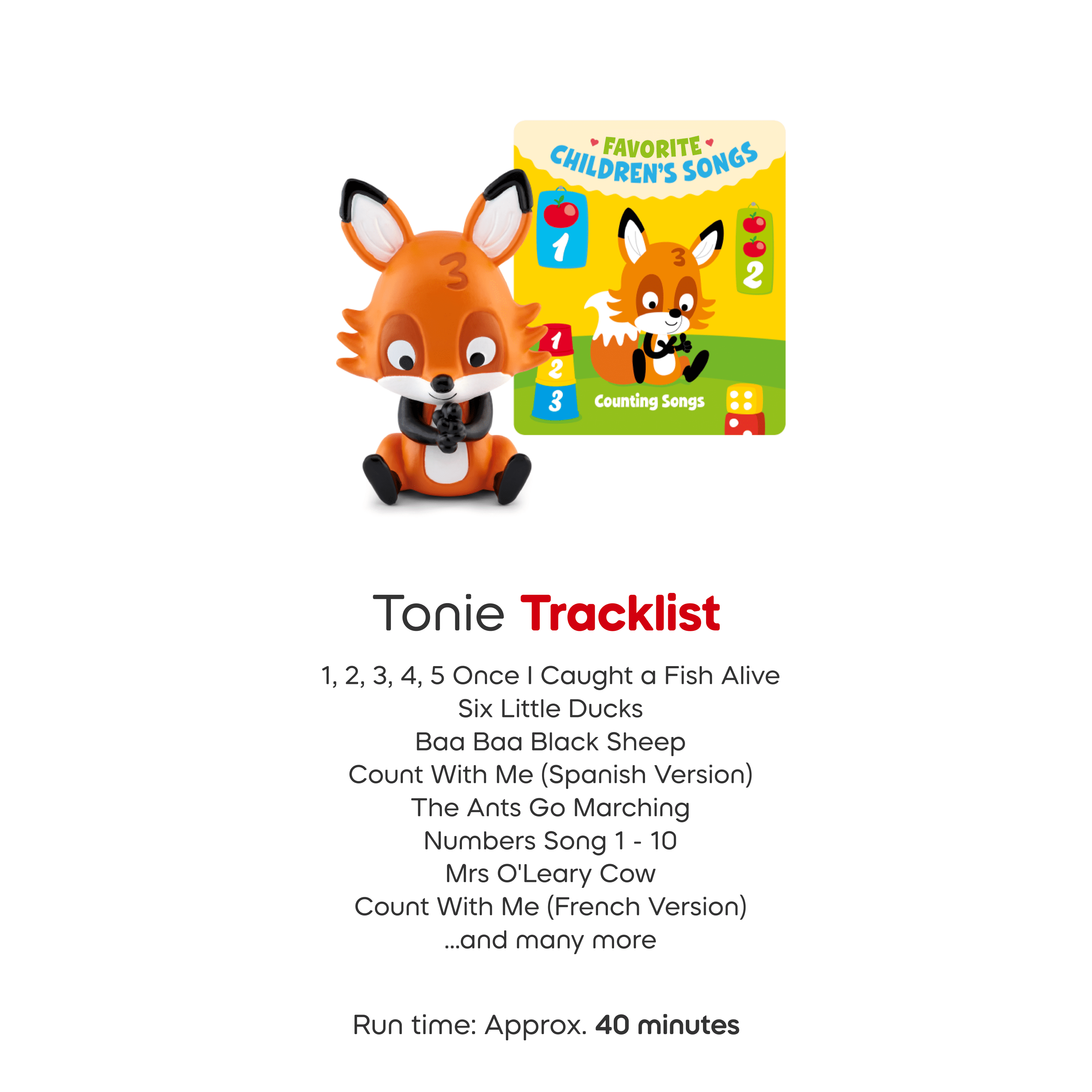 Tonies Counting Songs Audio Play Character