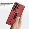 thumbnail image 6 of Dteck for Samsung S24 Ultra Case with Adjustable Elastic Kickstand, Shockproof PU Leather Ultra Slim Hybrid Anti-slip PU Leather Protective Rugged Cover for Samsung S24 Ultra ,Red, 6 of 8