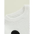 thumbnail image 6 of Baby Toddler Boys Girls Halloween Sweater, 0 3 6 9 12 18 24 Months 2T 3T Long Sleeve Crew Neck Ghost Winter Warm Knit Pullover Sweater Infant Clothes, 6 of 9