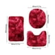 thumbnail image 3 of Juego de 3 Alfombras de Baño Rojas Gruesas para Invierno | Suaves y Absorbentes | Antideslizantes | Lavables y Secables | Estilo Moderno | 40 X 60 Cm, 40 X 50 Cm, 40 X 38 Cm | 310 G | Felpa y Espuma, 3 of 6